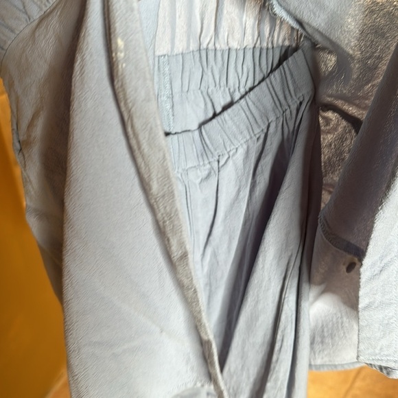 Zara Basic Casual 100% Cotton Light Blue Shirt Jumpsuit Romper Size XS - Picture 11 of 14